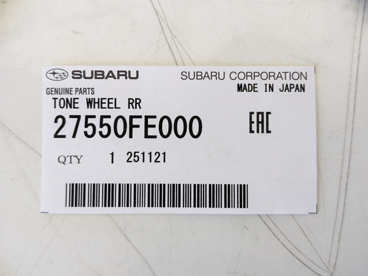 SUBARU Genuine IMPREZA WRX STI GDF 04-07 ABS Ring Rear Reluctor Disc 27550FE000