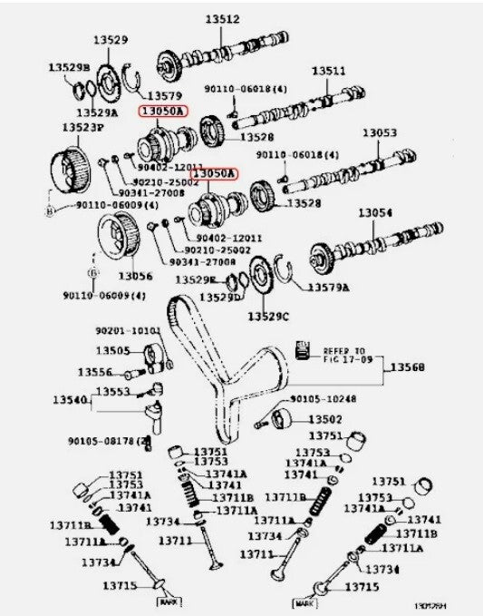 TOYOTA GENUINE GS430 LS430 SC430 CAMSHAFT TIMING TUBE ASSEMBLY OEM 13050-50011