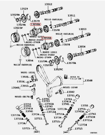 TOYOTA GENUINE GS430 LS430 SC430 CAMSHAFT TIMING TUBE ASSEMBLY OEM 13050-50011