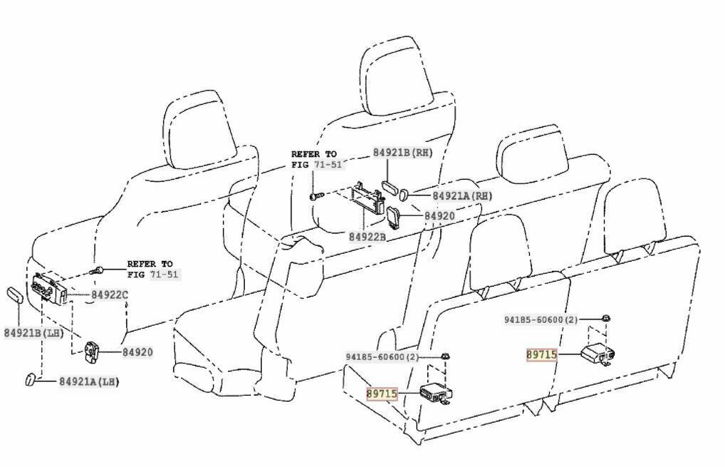 Toyota Genuine COMPUTER FOLD SEAT CONTROL URJ50 GX460 89715-60031 OEM New