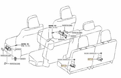 Toyota Genuine COMPUTER FOLD SEAT CONTROL URJ50 GX460 89715-60031 OEM New