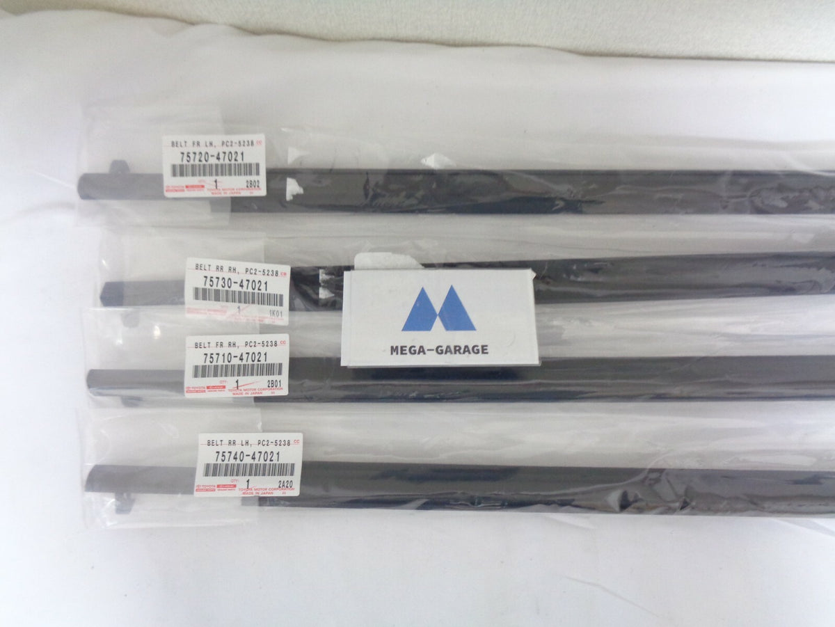 Toyota Genuine Prius 2010-2015 Door Belt Molding Weatherstrip Front Rear Set