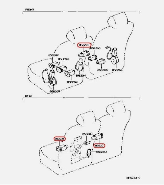 Toyota Lexus Power Seat Track Motor ASSY OEM Genuine 85820-30220