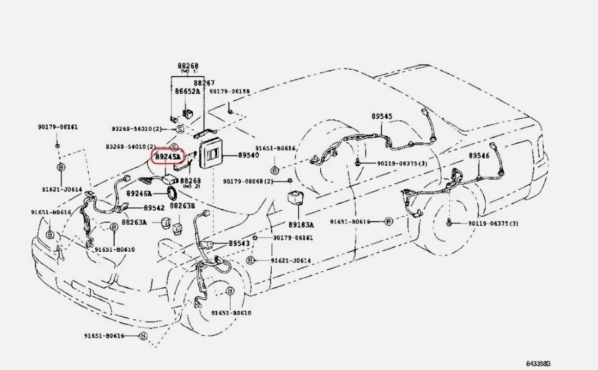 Toyota Genuine LAND CRUISER 100 UZJ100 steering position Sensor OEM 89245-60010