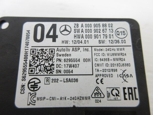 A0009058802 Mercedes-Benz Radar Sensor Blind Spot Radar Distance Module W117