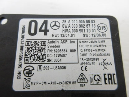 A0009058802 Mercedes-Benz Radar Sensor Blind Spot Radar Distance Module W117