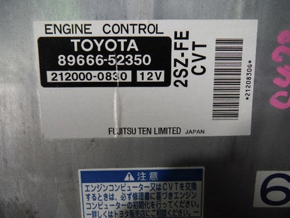Toyota YARIS Vitz SCP13 2SZ-FE Engine Computer ECU 89666-52350 OEM JDM