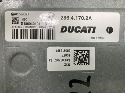 Ducati MONSTER 1000 Engine Control Unit ECU 286.4.170.2A Genuine OEM