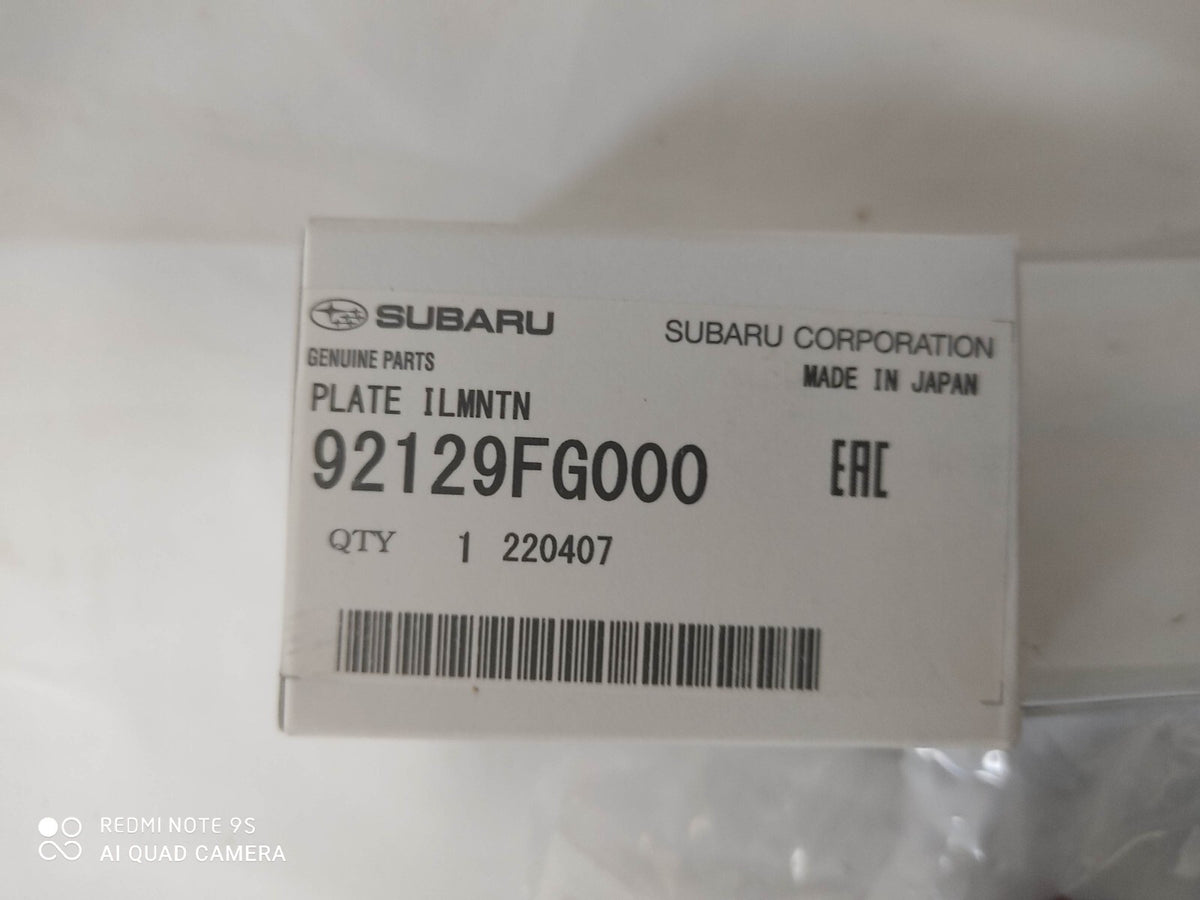 92129FG000 Genuine SUBARU Shift "STI" Panel Plate Illumination IMPREZA New