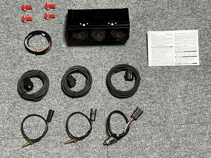 Defi STS26B Din Gauge Water Temp,Oil Temp,Oil Pressure,Pressure Gauge Set Black