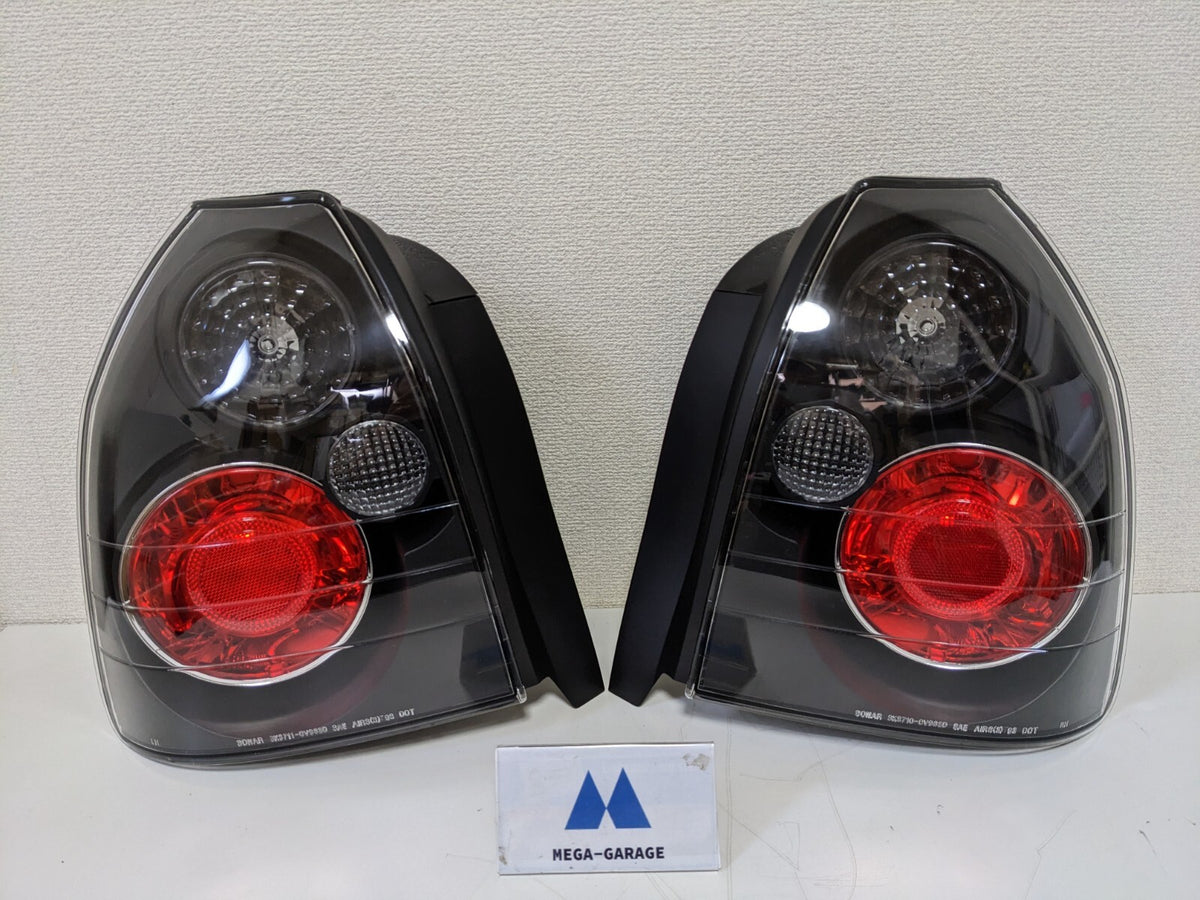 For Honda EK Civic 3 Door Hatchback Euro Tail Light Lamps Black