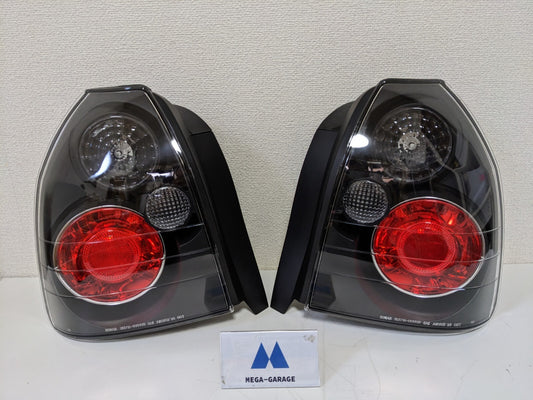 For Honda EK Civic 3 Door Hatchback Euro Tail Light Lamps Black