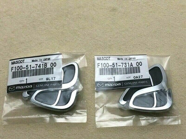 New Genuine MAZDA RX-7 FD3S Efini Badge Emblem Front Rear Pairs Set Black JDM