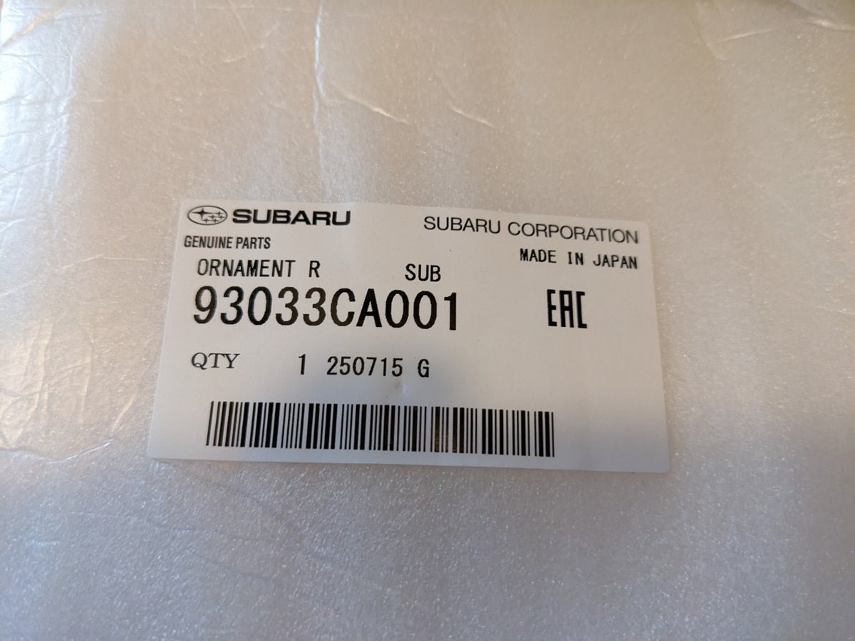SUBARU Genuine BRZ ZC6 EJ20D FA20 Rear Trunk Emblem Ornament Badge 93033CA001