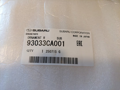 SUBARU Genuine BRZ ZC6 EJ20D FA20 Rear Trunk Emblem Ornament Badge 93033CA001