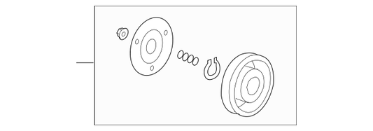 38900-RNC-Z51 New Genuine OEM Honda A/C Compressor Clutch Set 2006-2011 Civic