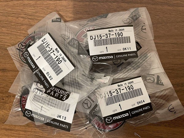 DJ15-37-190 ×4 Mazda Genuine MX-5 MIATA 100th Anniversary Wheel Center Cap Set