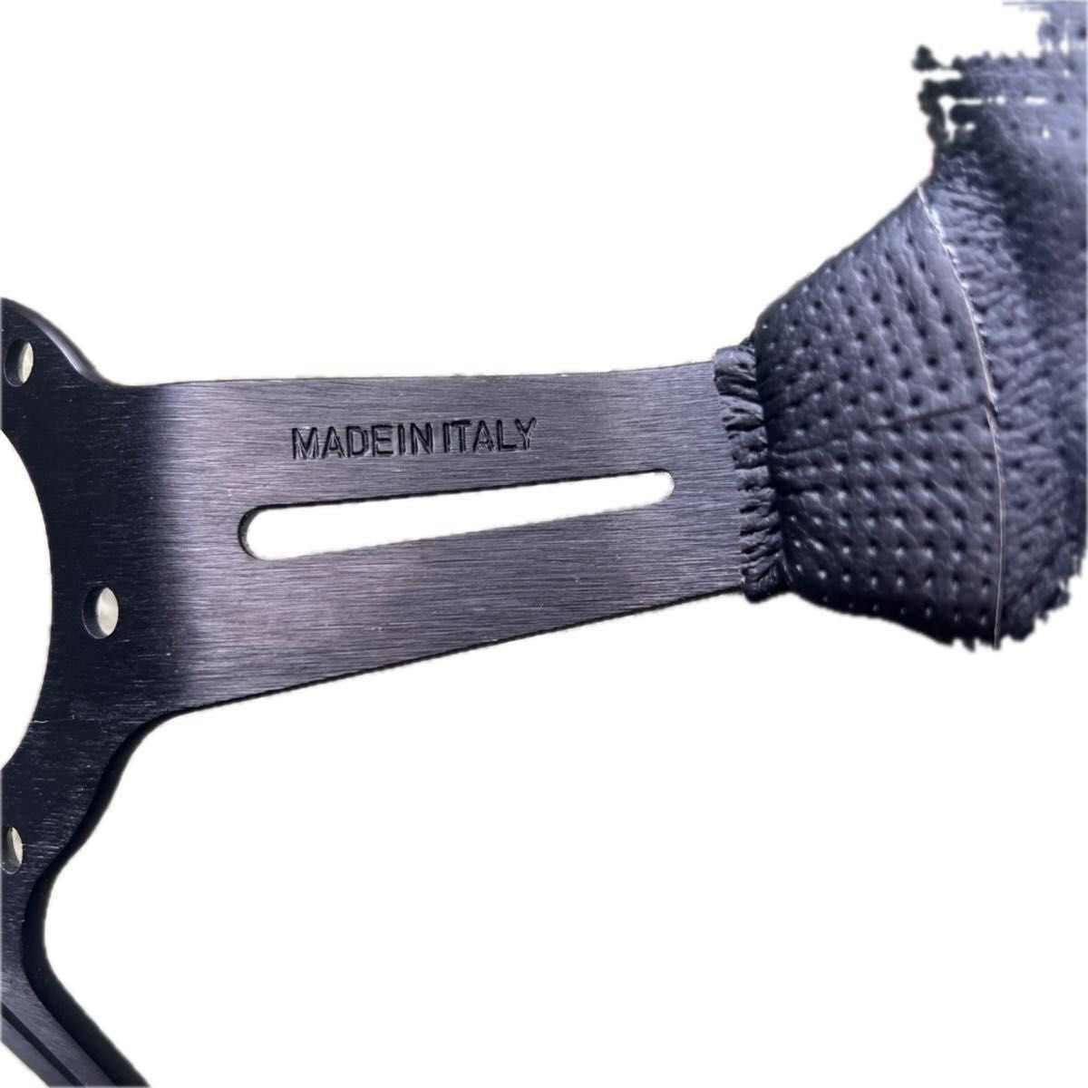 NARDI 33cm Black Leather Steering Wheel