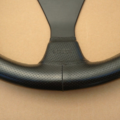 NARDI GARA3 TYPE-B Steering Wheel Black Perforated Leather Red Stitching