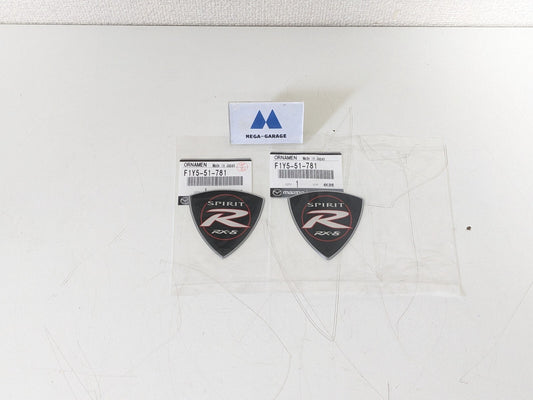 F1Y5-51-781 x2 MAZDA Genuine RX-8 SPIRIT R Emblem Badge Set