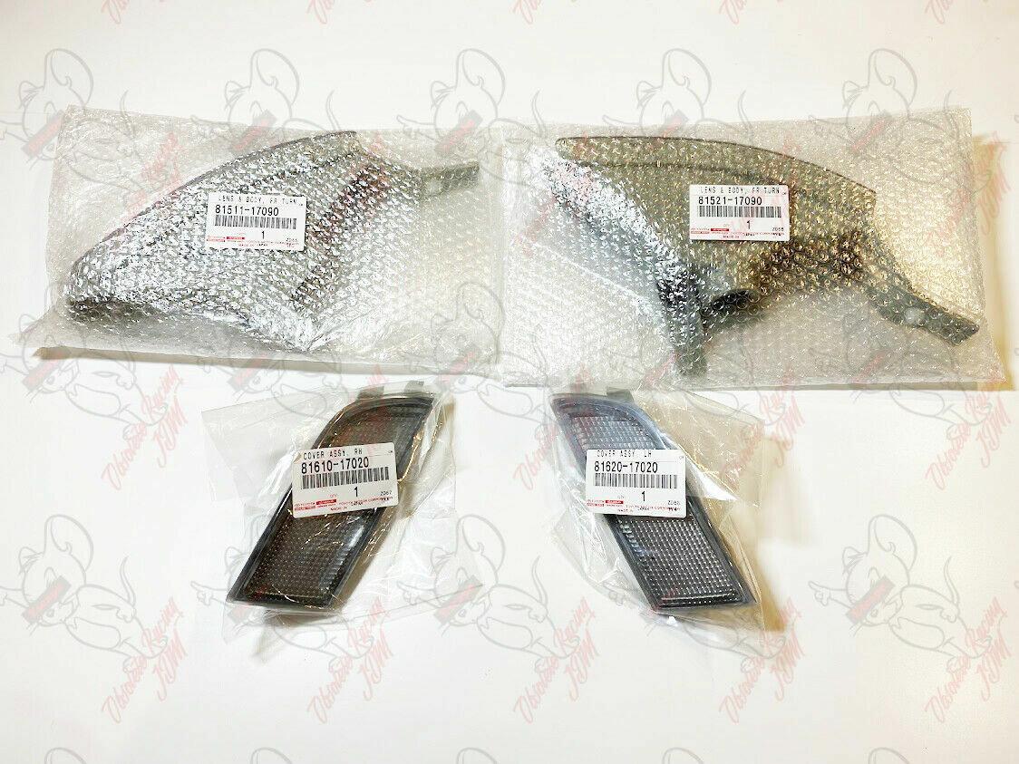 Toyota Genuine MR2 SW20 SW20L Front Left & Right turn signal lamp & Cover Set