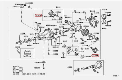 Toyota OEM Rear differential side gear shaft Genuine 41309-51010
