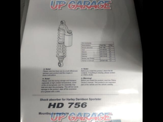 Ohlins HD756 Blackline Rear Suspension Harley-Davidson XL883R XL1200R Sportster