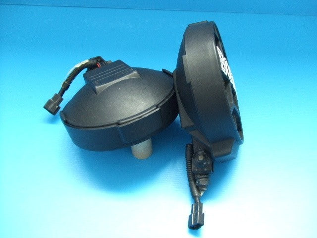 Bosch Round Yellow Fog Lamps Lights Left Right Set Pair H3 16cm