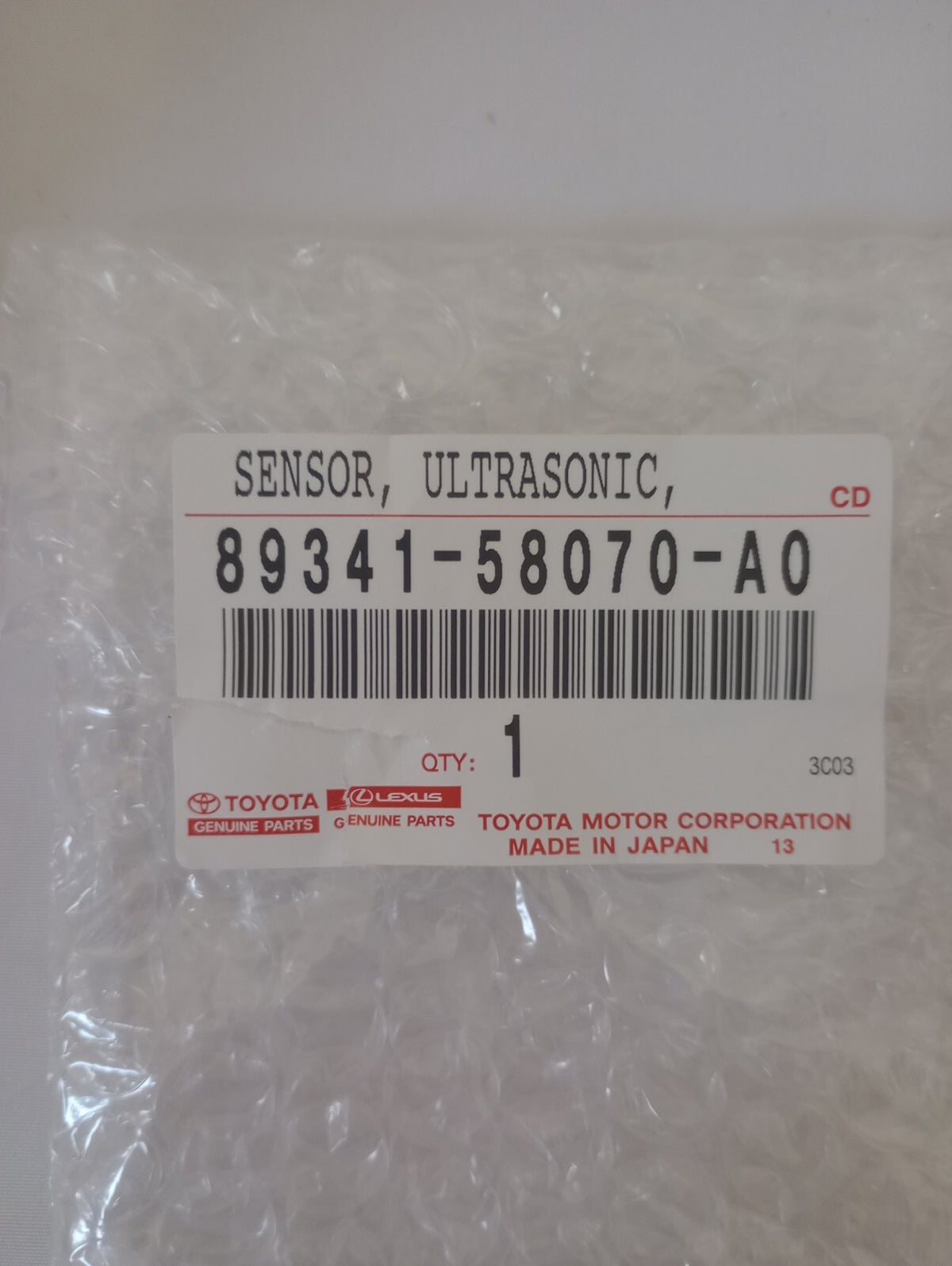 Toyota Front Bumper corner Park Sensor 89341-58070-A0 Ultrasonic sensor Genuine