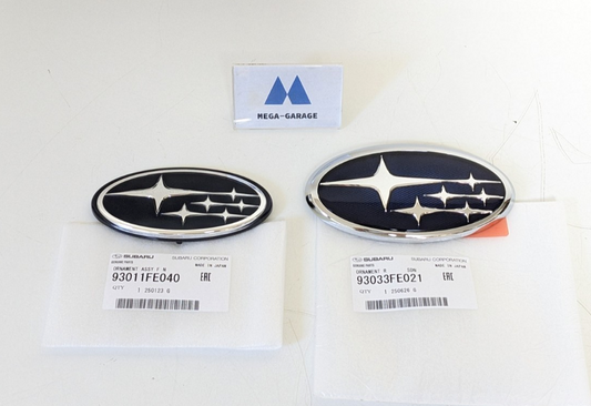SUBARU Genuine OEM IMPREZA WRX STI GD# 03-05 Subaru Oval Front & Rear Emblem Set