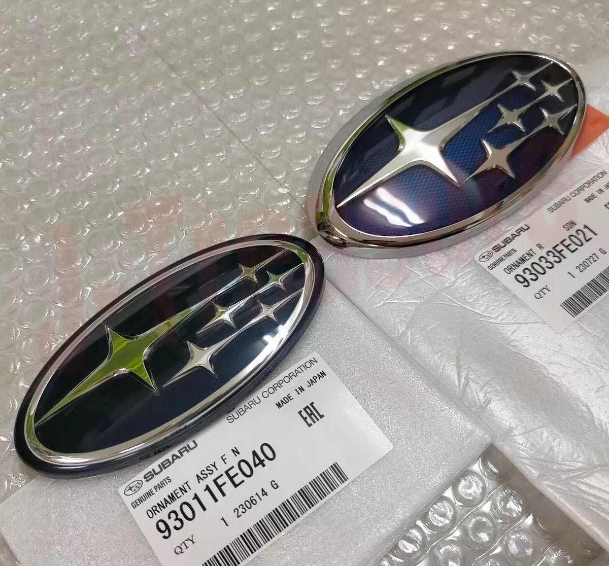 SUBARU Genuine OEM IMPREZA WRX STI GD# 03-05 Subaru Oval Front & Rear Emblem Set