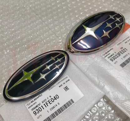 SUBARU Genuine OEM IMPREZA WRX STI GD# 03-05 Subaru Oval Front & Rear Emblem Set