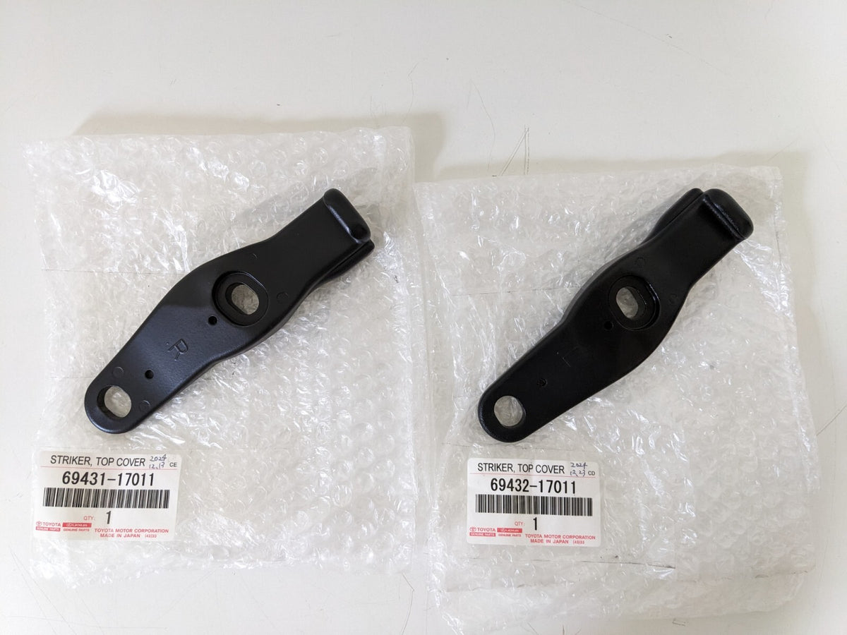 Toyota OEM STRIKER, TOP COVER LOCK, NO.1 RH & LH Set of 2 Genuine