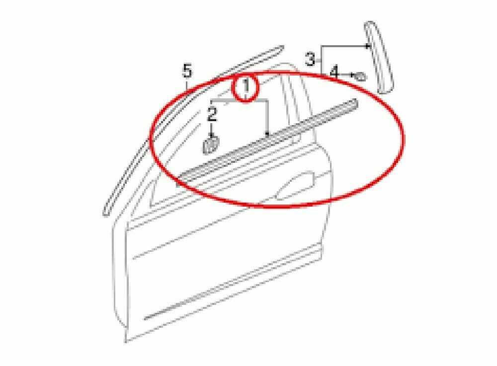 HONDA GENUINE INTEGRA ACURA RSX DC5 DOOR WINDOW MOLDING WEATHERSTRIP SEAL SET