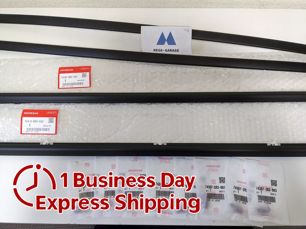 Genuine 92-95 Honda Civic EG4 EG6 Door Molding & Roof Molding & Clips