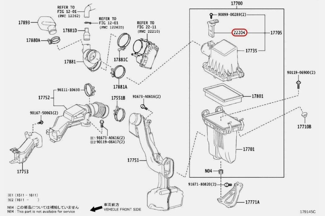 Toyota OEM METER SUB-ASSY for 4RUNNERG RN21# 2002/08-2009/08 22204-75030