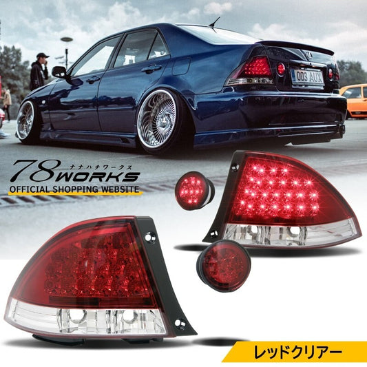 For Toyota Altezza GXE10 SXE10 LED Taillights Lamp Red Clear