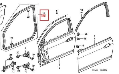 HONDA Genuine Integra Type R DC5 Side Door Weatherstrip Right Left Set