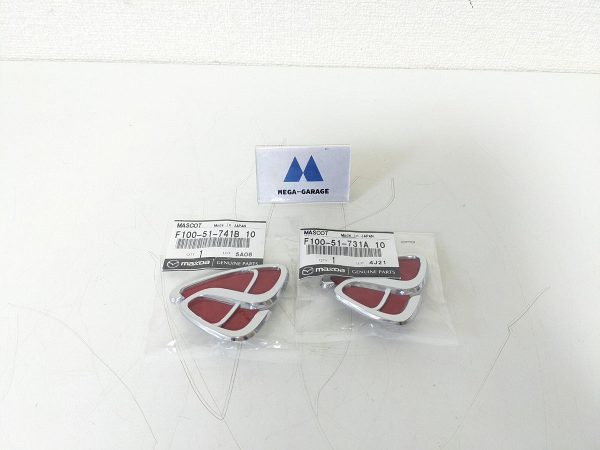MAZDA GENUINE RX7 RX-7 RX8 FRONT REAR EFINI RED EMBLEM BADGE STICKER SET OEM