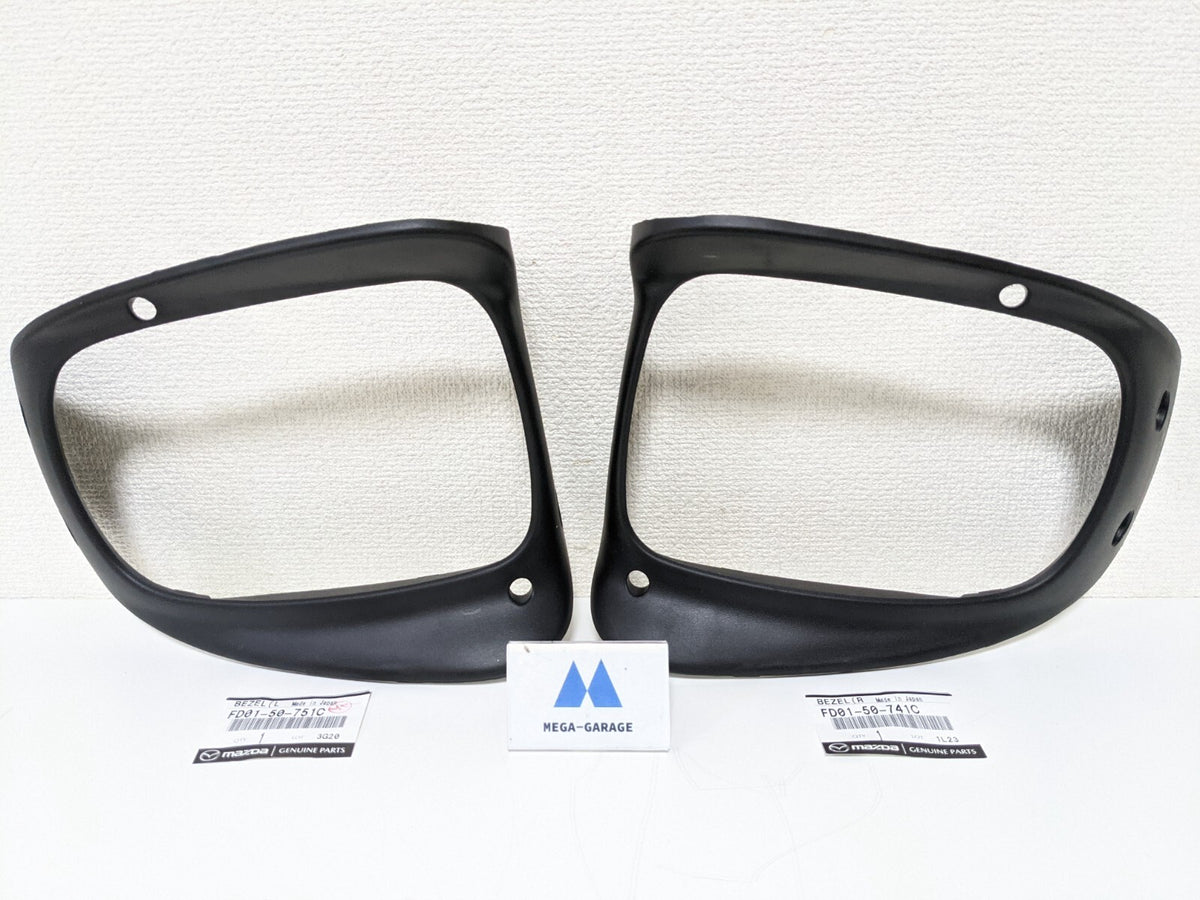 MAZDA GENUINE RX-7 FD3S Headlight Bezel Cover L&R SET FRONT LIGHTS LAMP JDM Part