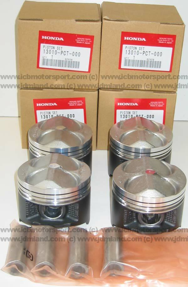 13010-PCT-000 HONDA CIVIC TYPE-R EK9 B16B GENUINE PISTON 4 PEACE FOR B-SERIES