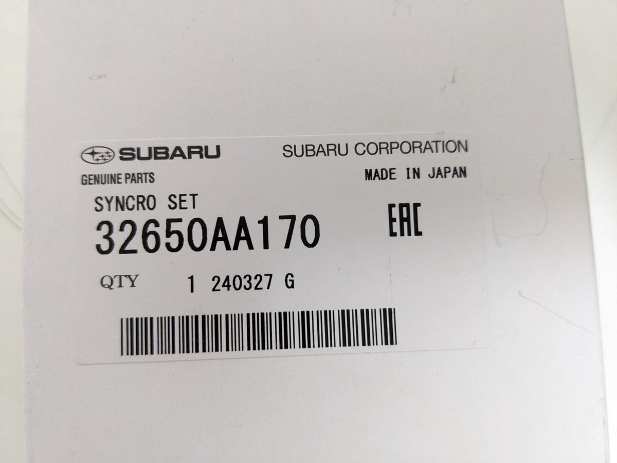 32650AA170, SUBARU GENUINE SYNCHRONIZER SET IMPREZA LEGACY FORESTER WRX LEVORG